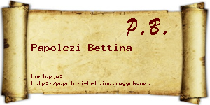 Papolczi Bettina névjegykártya
